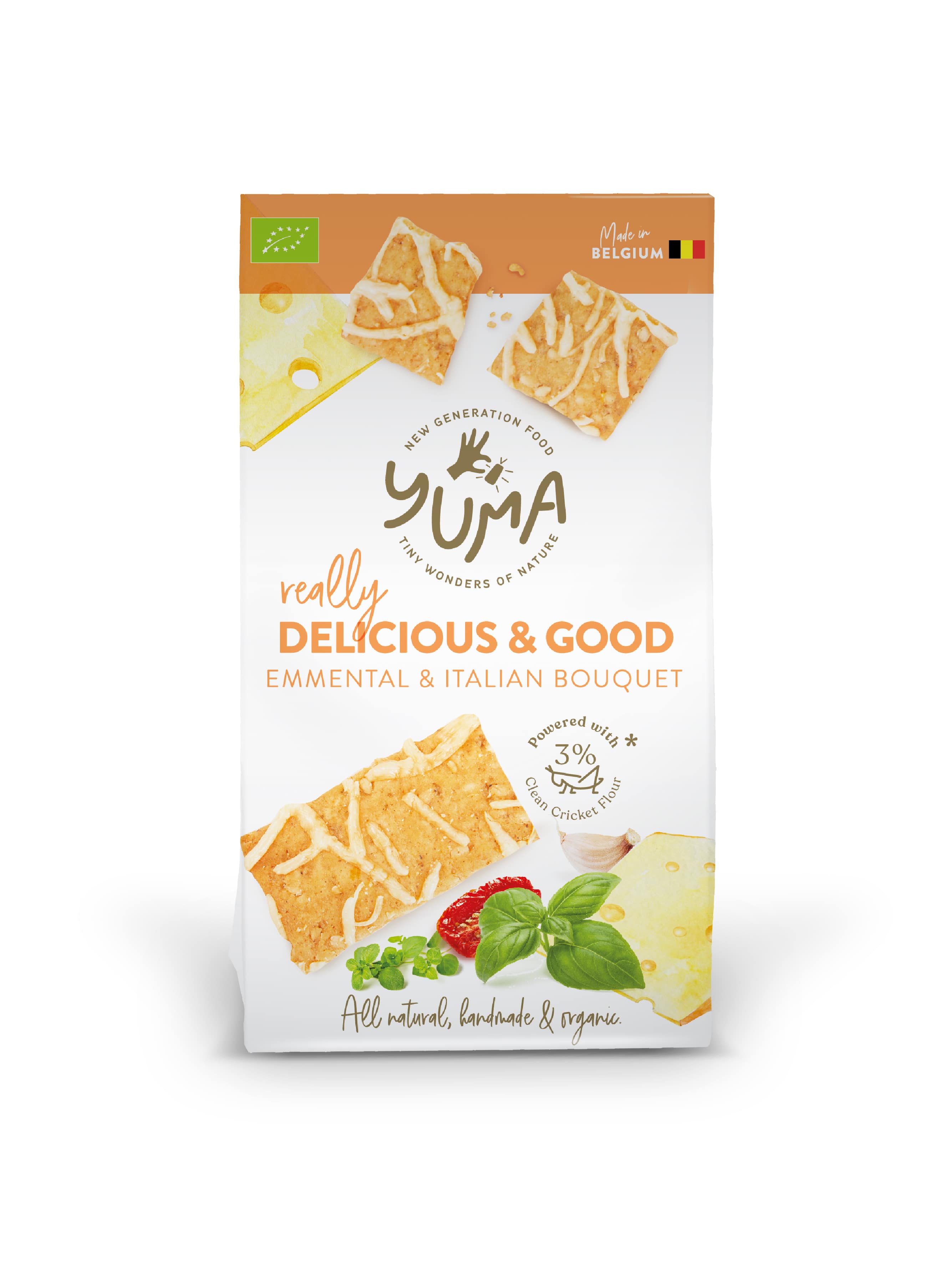 Yuma Crackers Fromage & herbes italien bio 90g